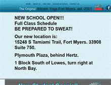 Tablet Screenshot of bikramyogaftmyers.com